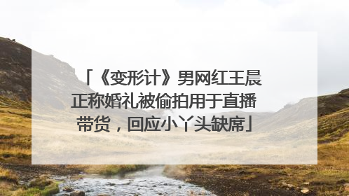 《变形计》男网红王晨正称婚礼被偷拍用于直播带货，回应小丫头缺席