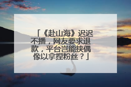 《赴山海》迟迟不播，网友要求退款，平台岂能挟偶像以拿捏粉丝？