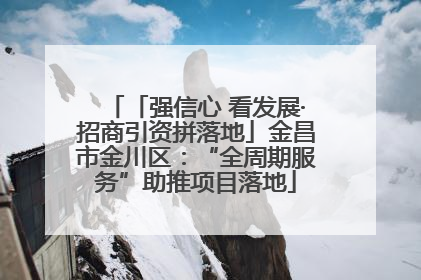 「强信心 看发展·招商引资拼落地」金昌市金川区：“全周期服务”助推项目落地