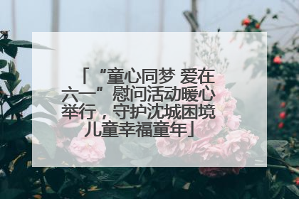 “童心同梦 爱在六一”慰问活动暖心举行，守护沈城困境儿童幸福童年