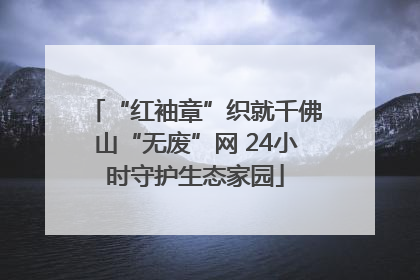 “红袖章”织就千佛山“无废”网 24小时守护生态家园