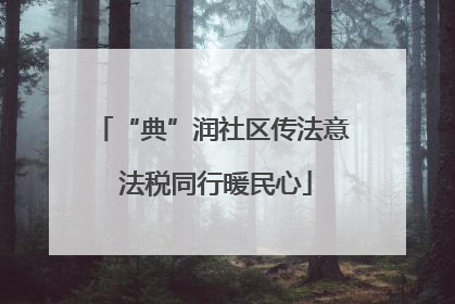 “典”润社区传法意 法税同行暖民心