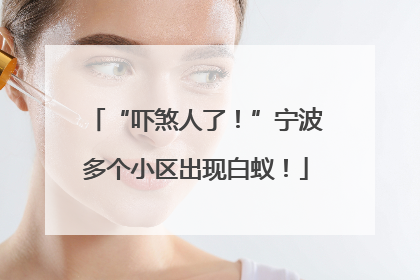 “吓煞人了！”宁波多个小区出现白蚁！