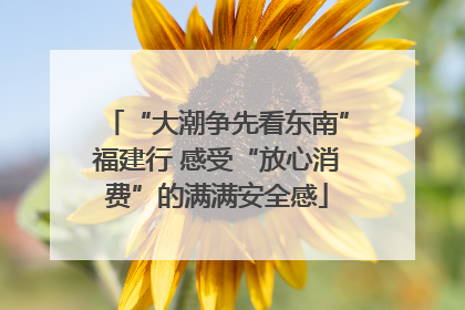 “大潮争先看东南”福建行 感受“放心消费”的满满安全感