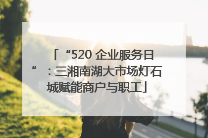 “520 企业服务日”：三湘南湖大市场灯石城赋能商户与职工