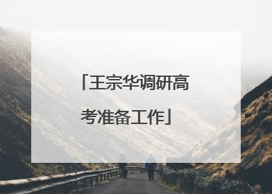 王宗华调研高考准备工作