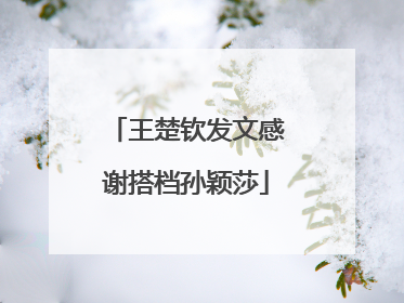 王楚钦发文感谢搭档孙颖莎
