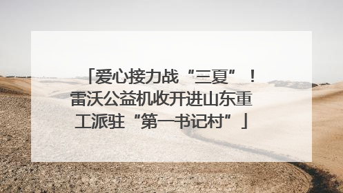 爱心接力战“三夏”！雷沃公益机收开进山东重工派驻“第一书记村”
