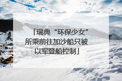 瑞典“环保少女”所乘前往加沙船只被以军登船控制