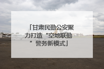 甘肃民勤公安聚力打造“空地联勤”警务新模式