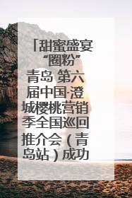 甜蜜盛宴 “圈粉”青岛 第六届中国·澄城樱桃营销季全国巡回推介会（青岛站）成功举办