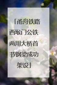 甬舟铁路西堠门公铁两用大桥首节钢梁成功架设