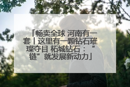 畅卖全球 河南有一套丨这里有一颗钻石璀璨夺目 柘城钻石：“链”就发展新动力