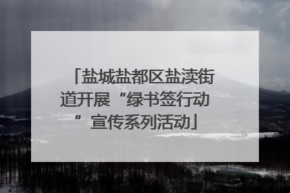 盐城盐都区盐渎街道开展“绿书签行动”宣传系列活动