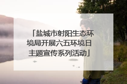 盐城市射阳生态环境局开展六五环境日主题宣传系列活动