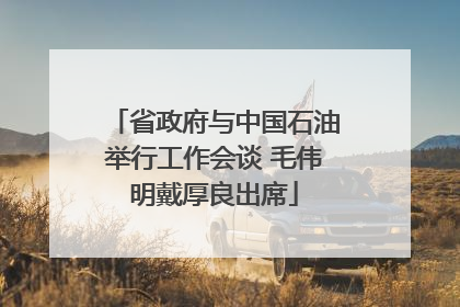 省政府与中国石油举行工作会谈 毛伟明戴厚良出席