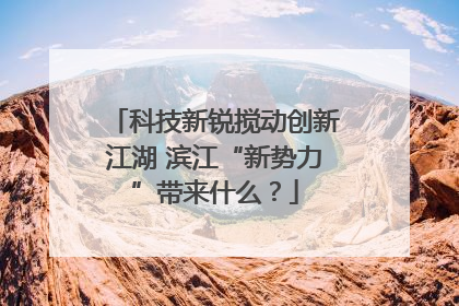 科技新锐搅动创新江湖 滨江“新势力”带来什么？