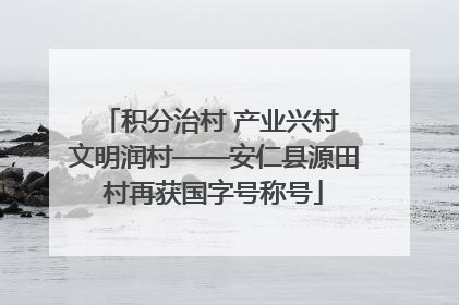 积分治村 产业兴村 文明润村——安仁县源田村再获国字号称号