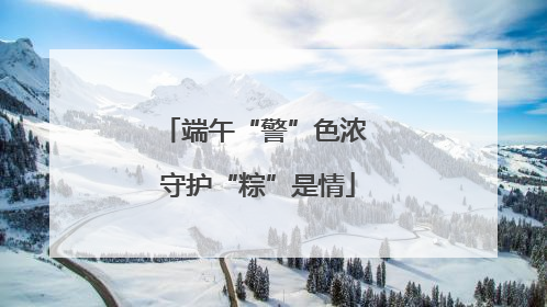 端午“警”色浓 守护“粽”是情