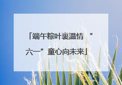 端午粽叶裹温情 “六一”童心向未来