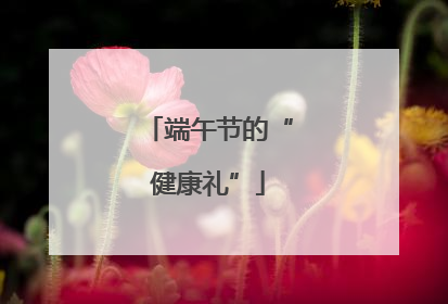 端午节的“健康礼”