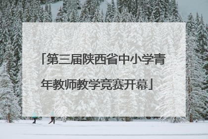 第三届陕西省中小学青年教师教学竞赛开幕