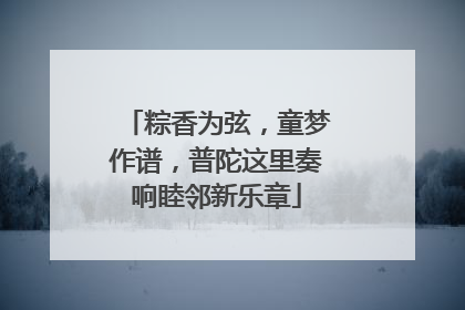 粽香为弦，童梦作谱，普陀这里奏响睦邻新乐章