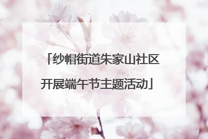 纱帽街道朱家山社区开展端午节主题活动