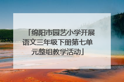 绵阳市园艺小学开展语文三年级下册第七单元整组教学活动