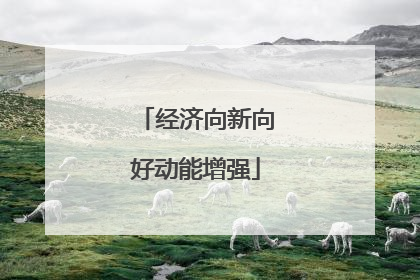 经济向新向好动能增强