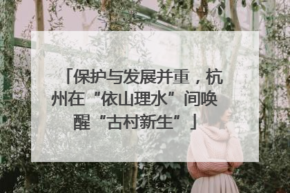 保护与发展并重，杭州在“依山理水”间唤醒“古村新生”