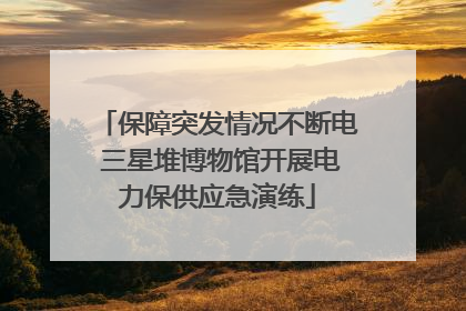 保障突发情况不断电 三星堆博物馆开展电力保供应急演练