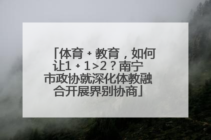 体育﹢教育，如何让1﹢1>2？南宁市政协就深化体教融合开展界别协商