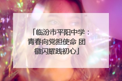 临汾市平阳中学：青春向党担使命 团徽闪耀践初心
