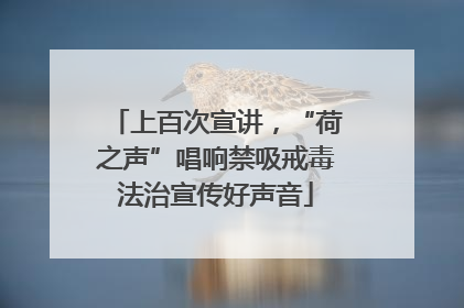 上百次宣讲，“荷之声”唱响禁吸戒毒法治宣传好声音