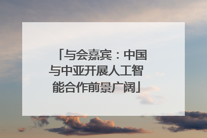 与会嘉宾：中国与中亚开展人工智能合作前景广阔