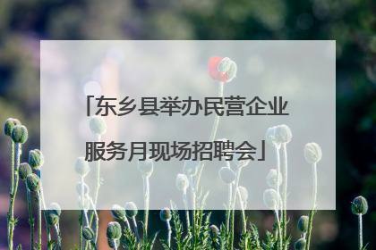东乡县举办民营企业服务月现场招聘会