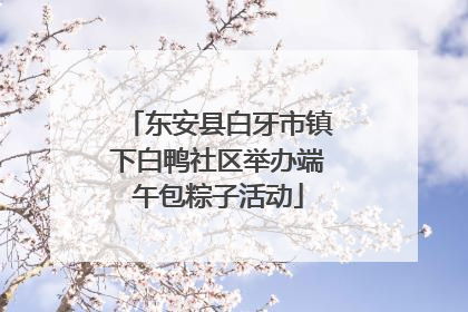 东安县白牙市镇下白鸭社区举办端午包粽子活动