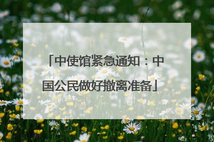 中使馆紧急通知：中国公民做好撤离准备