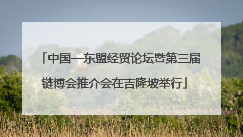 中国—东盟经贸论坛暨第三届链博会推介会在吉隆坡举行
