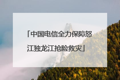 中国电信全力保障怒江独龙江抢险救灾