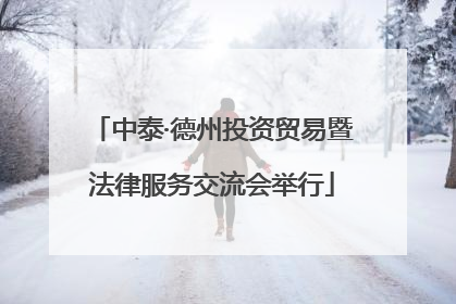 中泰·德州投资贸易暨法律服务交流会举行