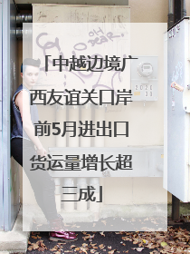 中越边境广西友谊关口岸前5月进出口货运量增长超三成