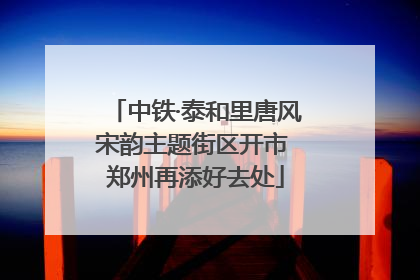 中铁·泰和里唐风宋韵主题街区开市 郑州再添好去处