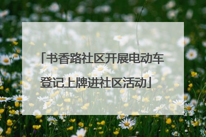 书香路社区开展电动车登记上牌进社区活动