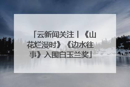 云新闻关注丨《山花烂漫时》《边水往事》入围白玉兰奖