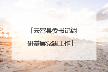 云霄县委书记调研基层党建工作
