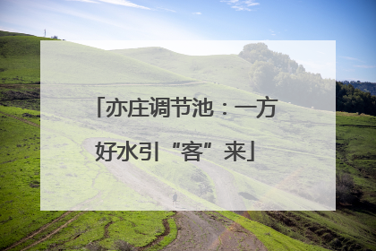 亦庄调节池：一方好水引“客”来
