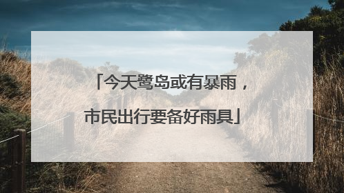 今天鹭岛或有暴雨，市民出行要备好雨具
