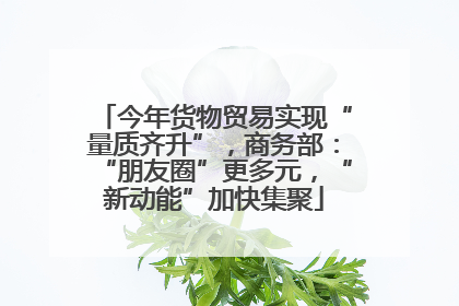 今年货物贸易实现“量质齐升”，商务部：“朋友圈”更多元，“新动能”加快集聚